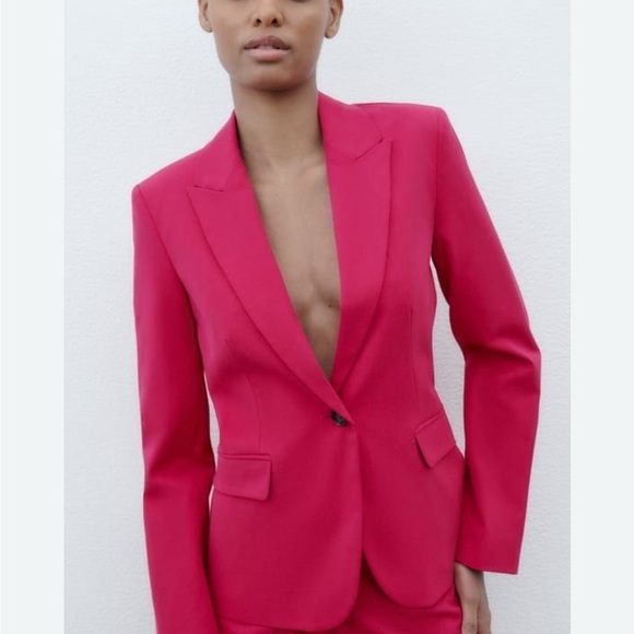 Zara NWT Vibrant Pink Blazer - Picture 2 of 8